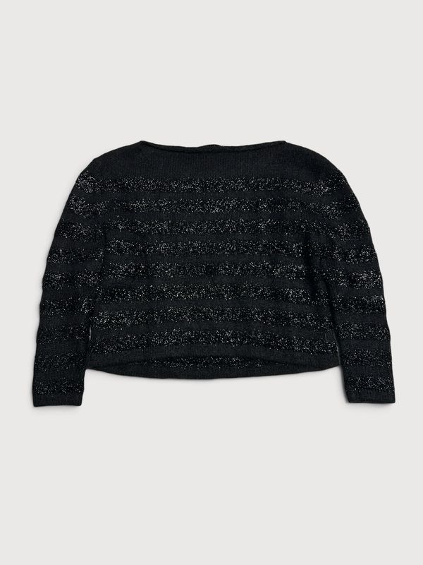 Saint Laurent Paris by Hedi Slimane FW15 Mohair Glitter Stripe Sweater