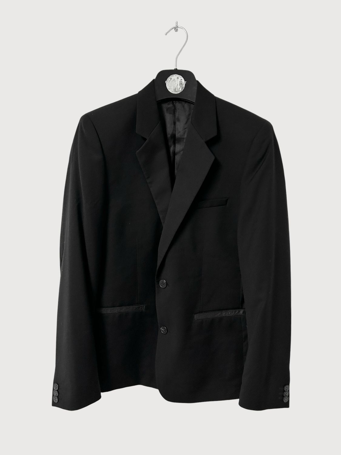 Versace for H&amp;M FW11 Leather Trim Wool Blazer