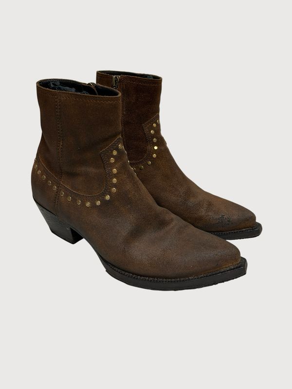 Saint Laurent Paris  FW20 Studded Lukas Suede Boots
