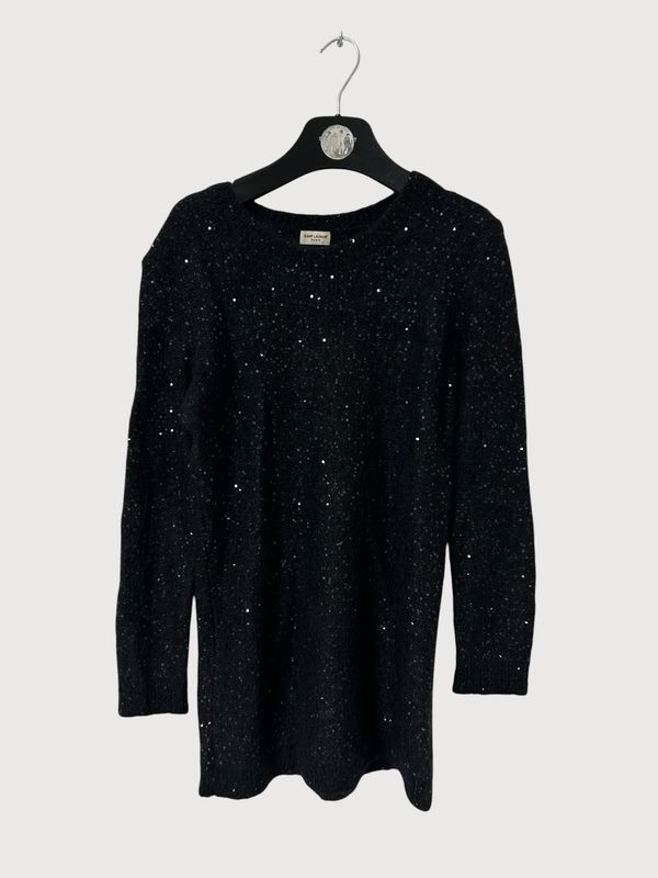 Saint Laurent Paris SS16 Mohair Sequin Knit