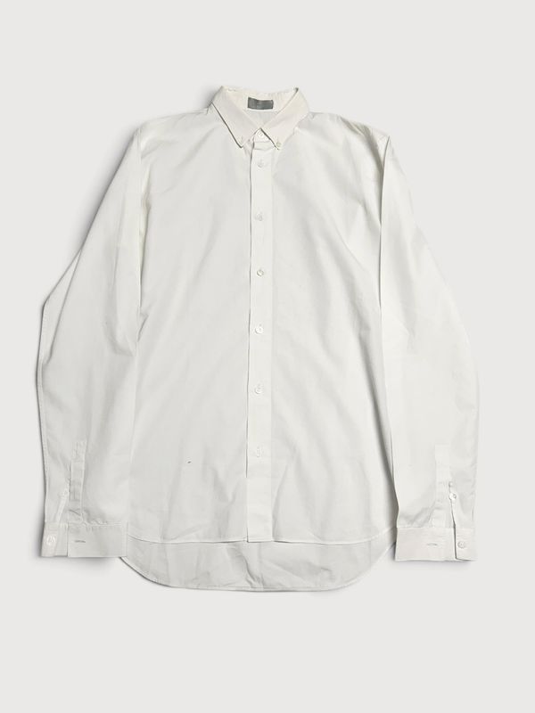 Dior Homme White Button-Down Collar Shirt