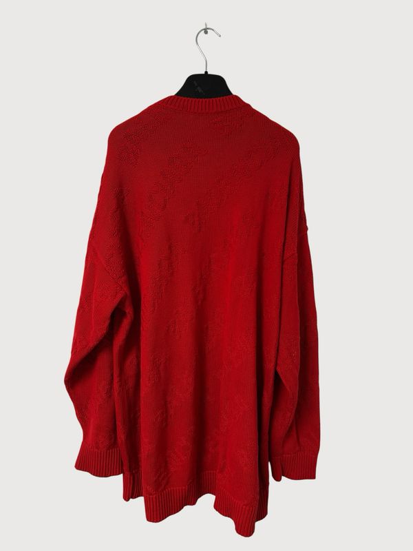 Balenciaga FW20 All-Over Logo Intarsia Knit