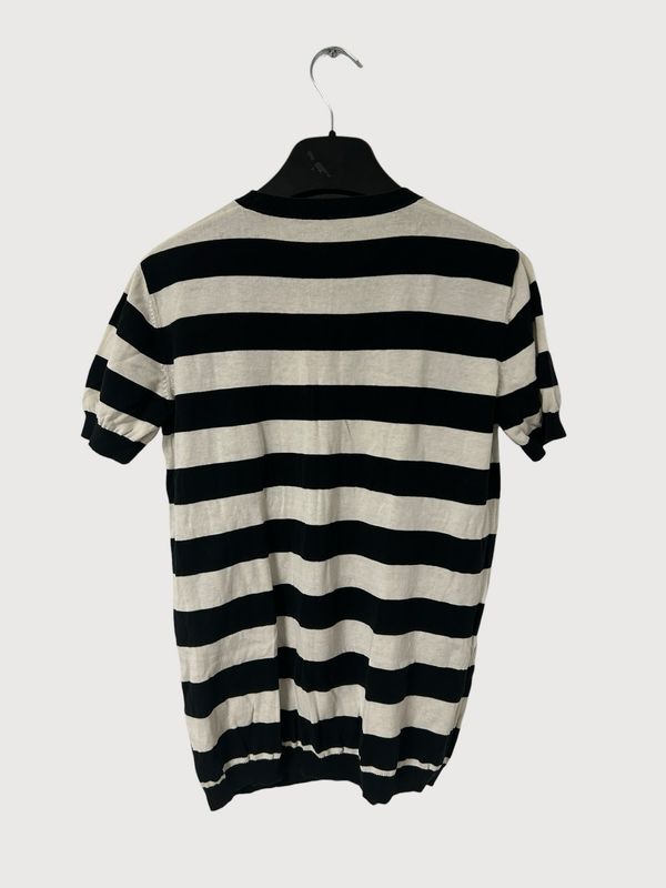 Diesel Black Gold Flame Intarsia Knit Top