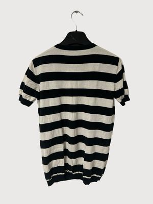 Diesel Black Gold Flame Intarsia Knit Top