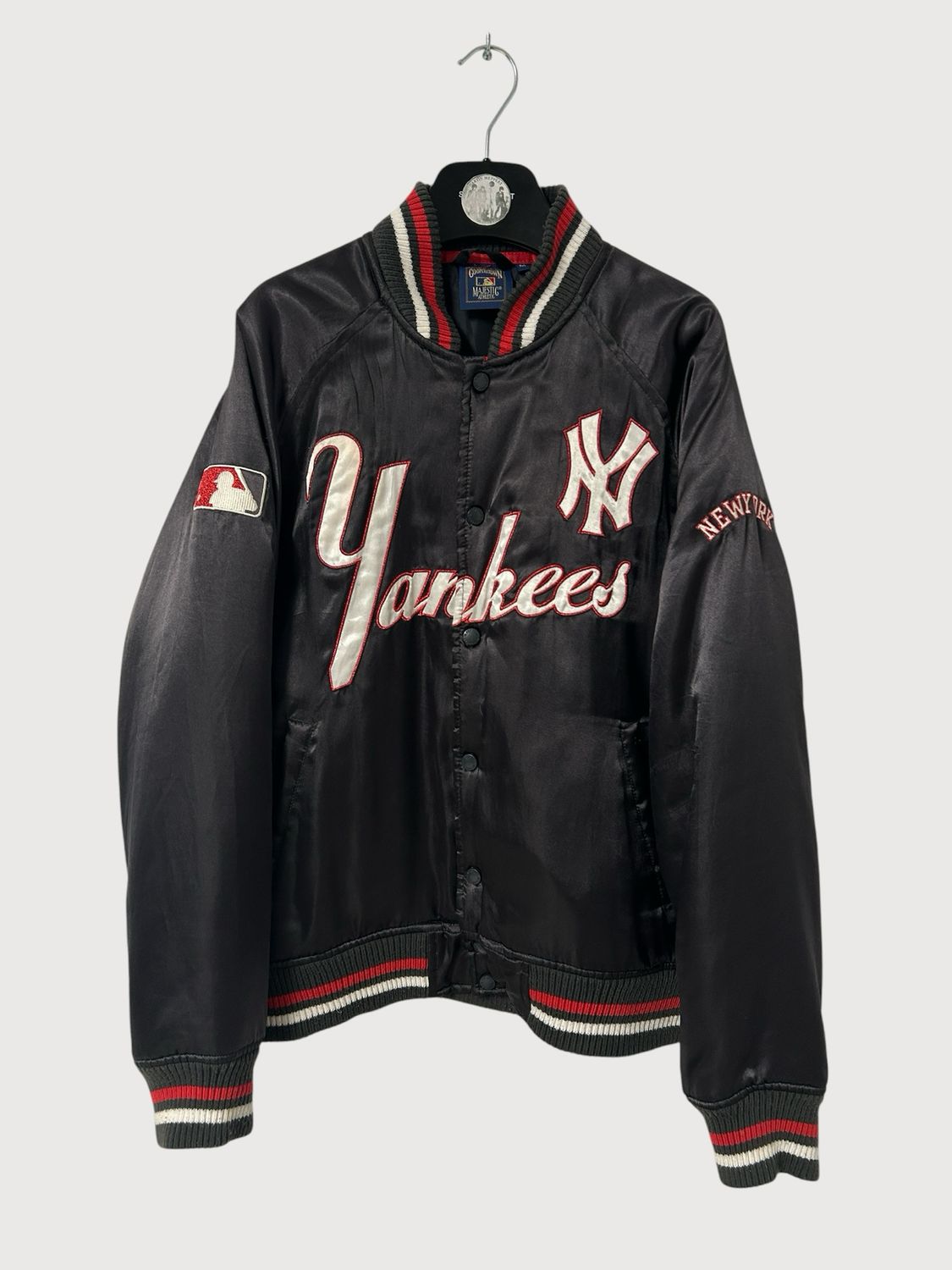 Majestic New York Yankees Satin Varsity Bomber Jacket