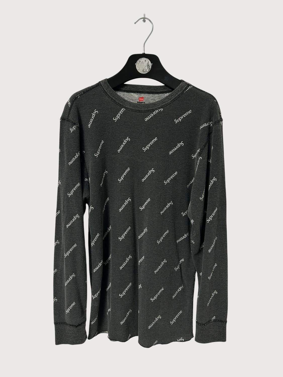 Supreme Hanes  All Over Logo Thermal Longsleeve