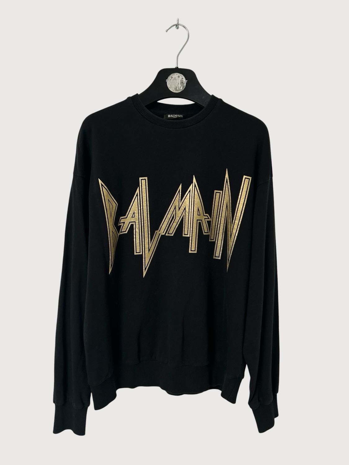Balmain  2019 Gold Logo Crewneck Sweatshirt