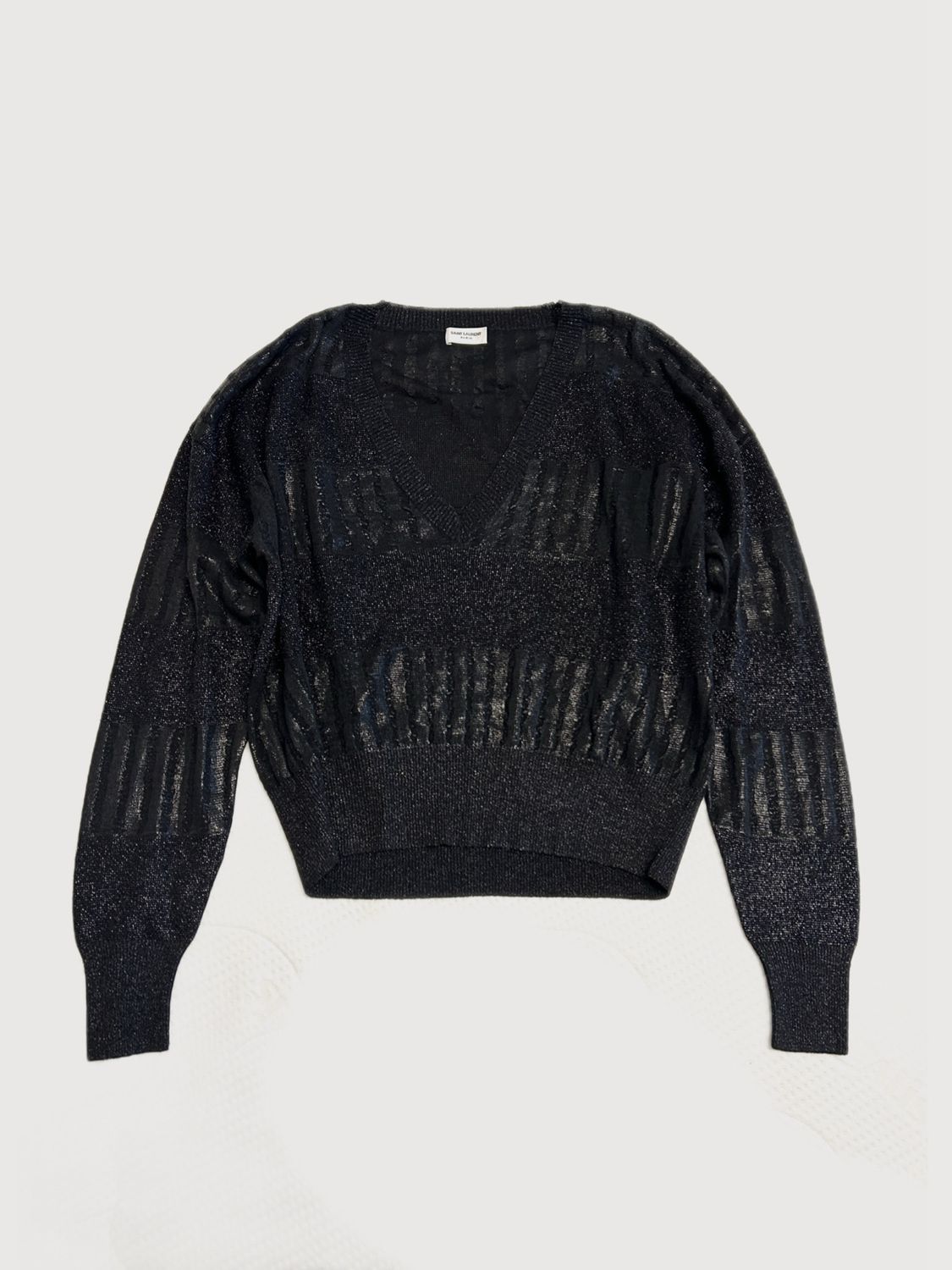 Saint Laurent Paris  FW20 Men’s Waxed Metallic Knit