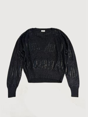Saint Laurent Paris  FW20 Men’s Waxed Metallic Knit