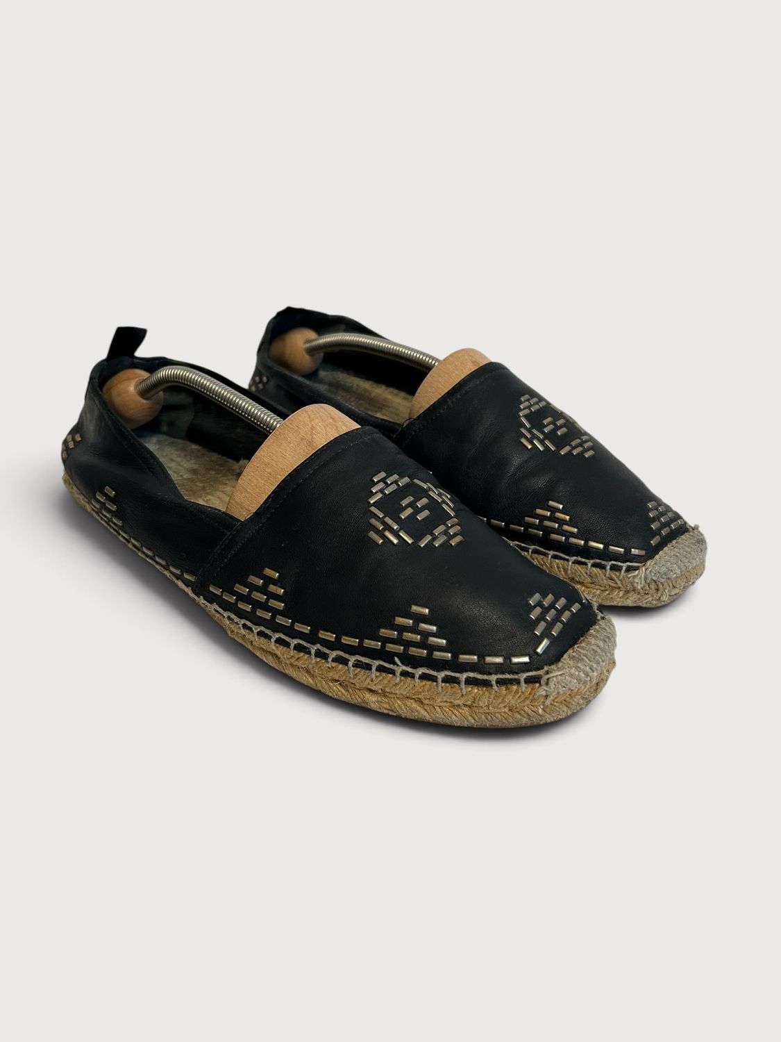 Saint Laurent Paris  SS16 “Surf Sound” Studded Leather Espadrilles