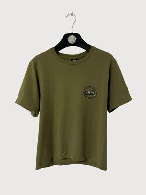 Stussy  Olive International Logo T-Shirt