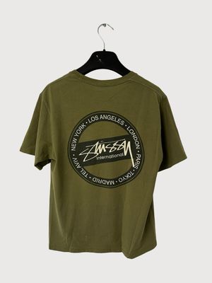 Stussy  Olive International Logo T-Shirt