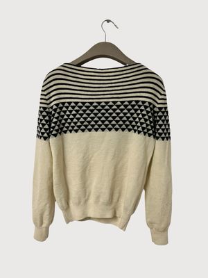 Saint Laurent Paris  SS19 Wool Alpaca Jacquard Sweater
