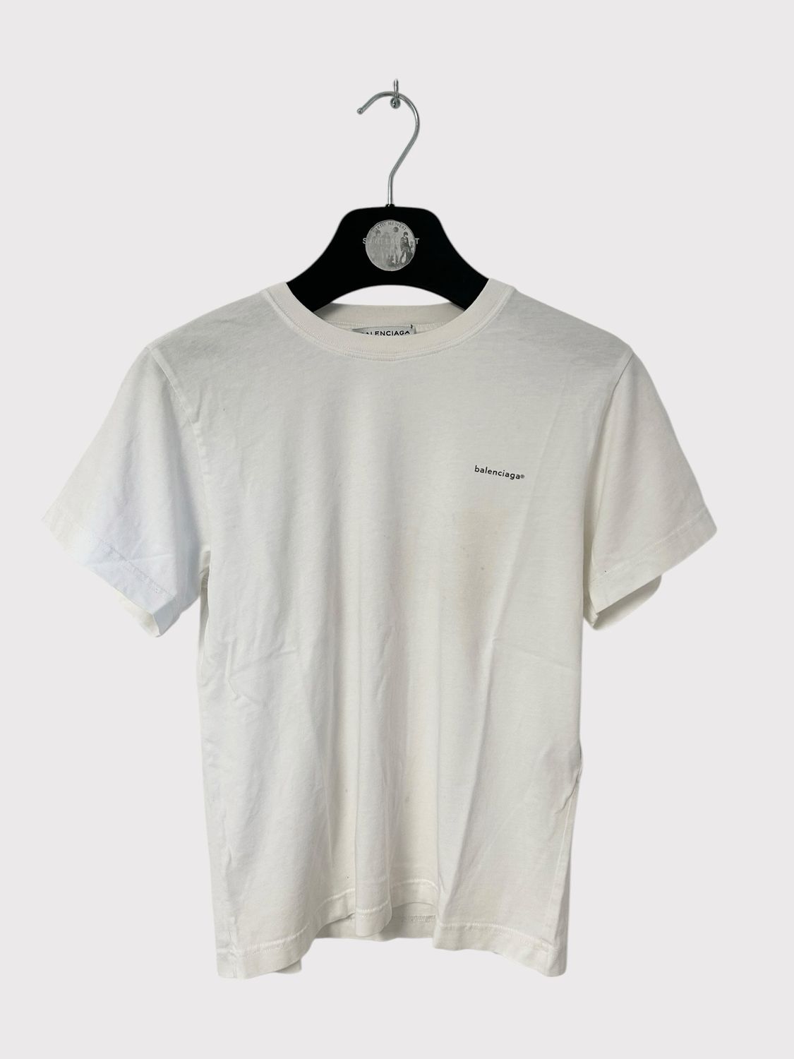 Balenciaga  SS18 Logo Slim Tee White
