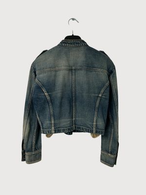 Saint Laurent Paris  FW16 Sample Napoleon Officier Denim Jacket