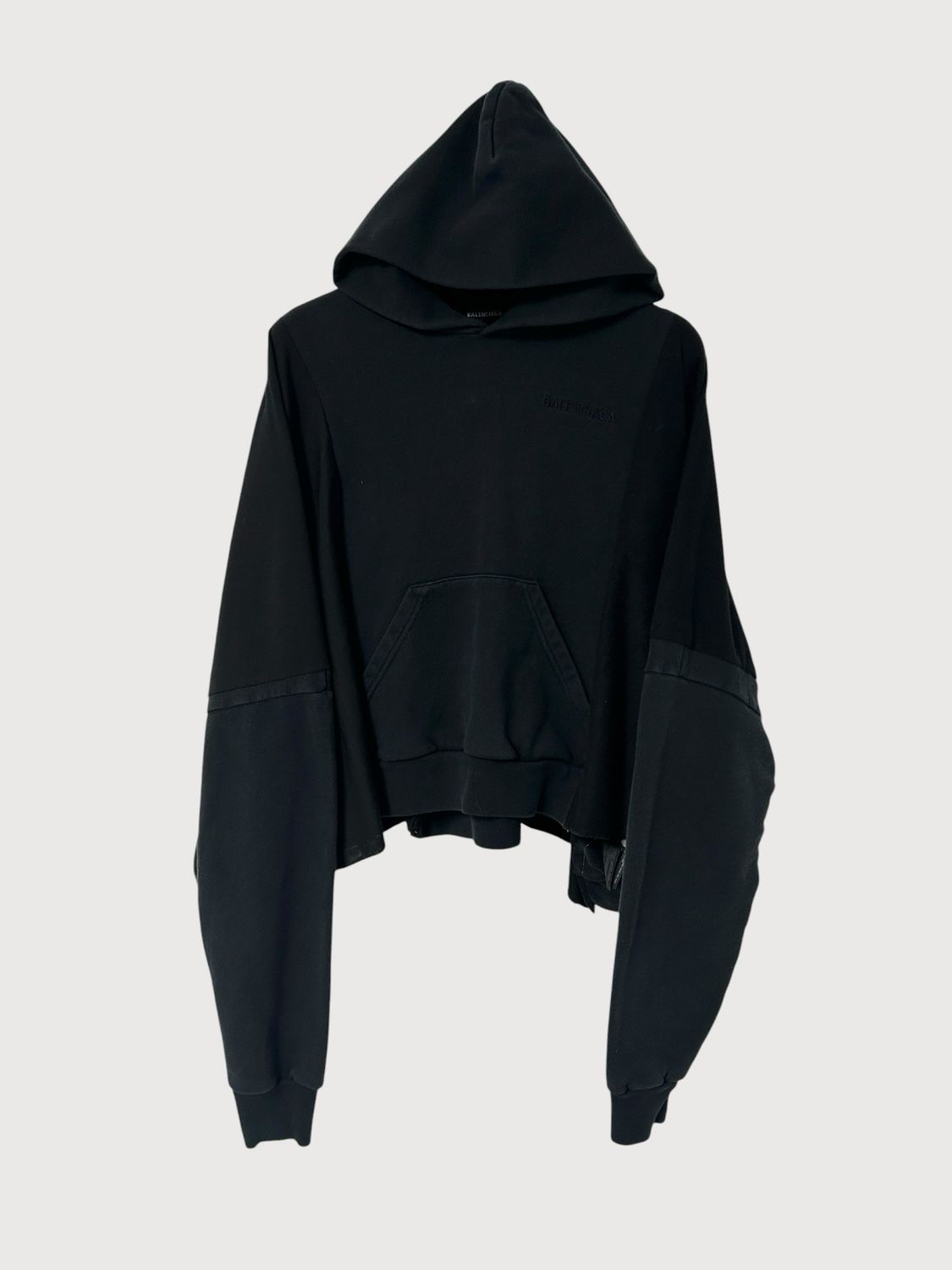 Balenciaga 2018 Batwing Deconstructed Logo Hoodie