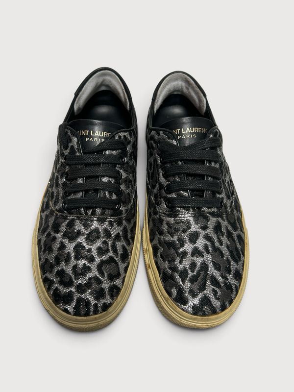 Saint Laurent Paris FW14 Cheetah Slip-On Sneakers