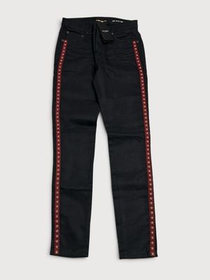 Saint Laurent Paris SS19 D05 Star Stripe Skinny Jeans