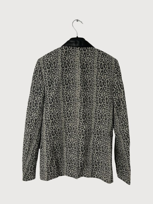 Saint Laurent Paris SS15 Psych Rock Sample Babycat Leopard Jacquard Blazer