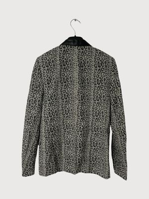Saint Laurent Paris SS15 Psych Rock Sample Babycat Leopard Jacquard Blazer