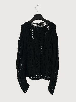 Saint Laurent Paris FW13 Sample Spiderweb Knit Sweater