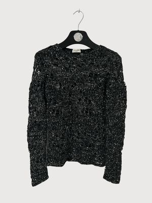 Saint Laurent Paris SS20 Spiderweb Sequin Knit