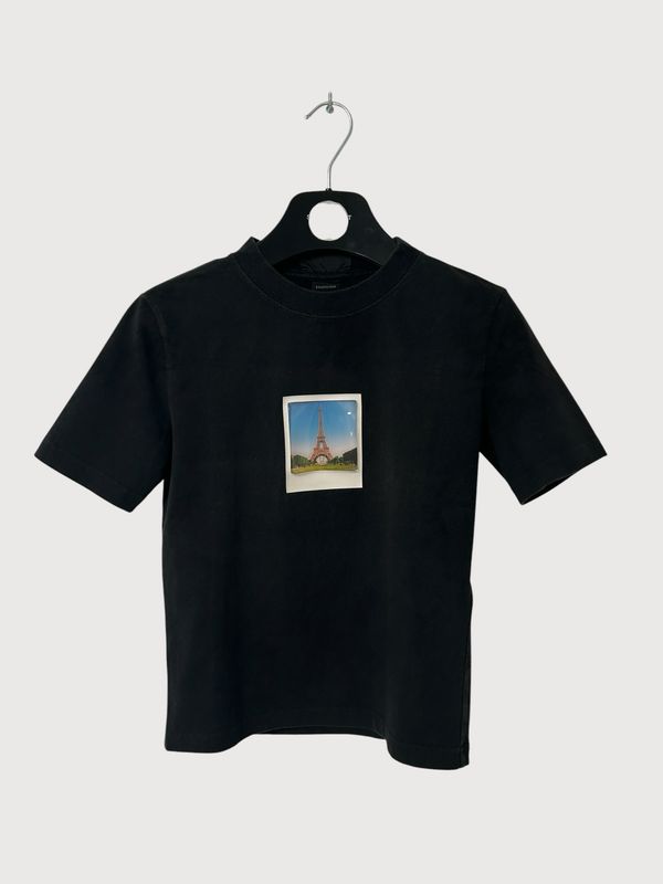 Balenciaga SS23 Mud Show Eiffel Tower Polaroid Slim T-Shirt