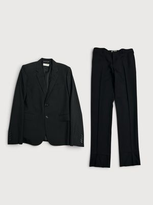 Saint Laurent Paris SS18 Black Wool Suit