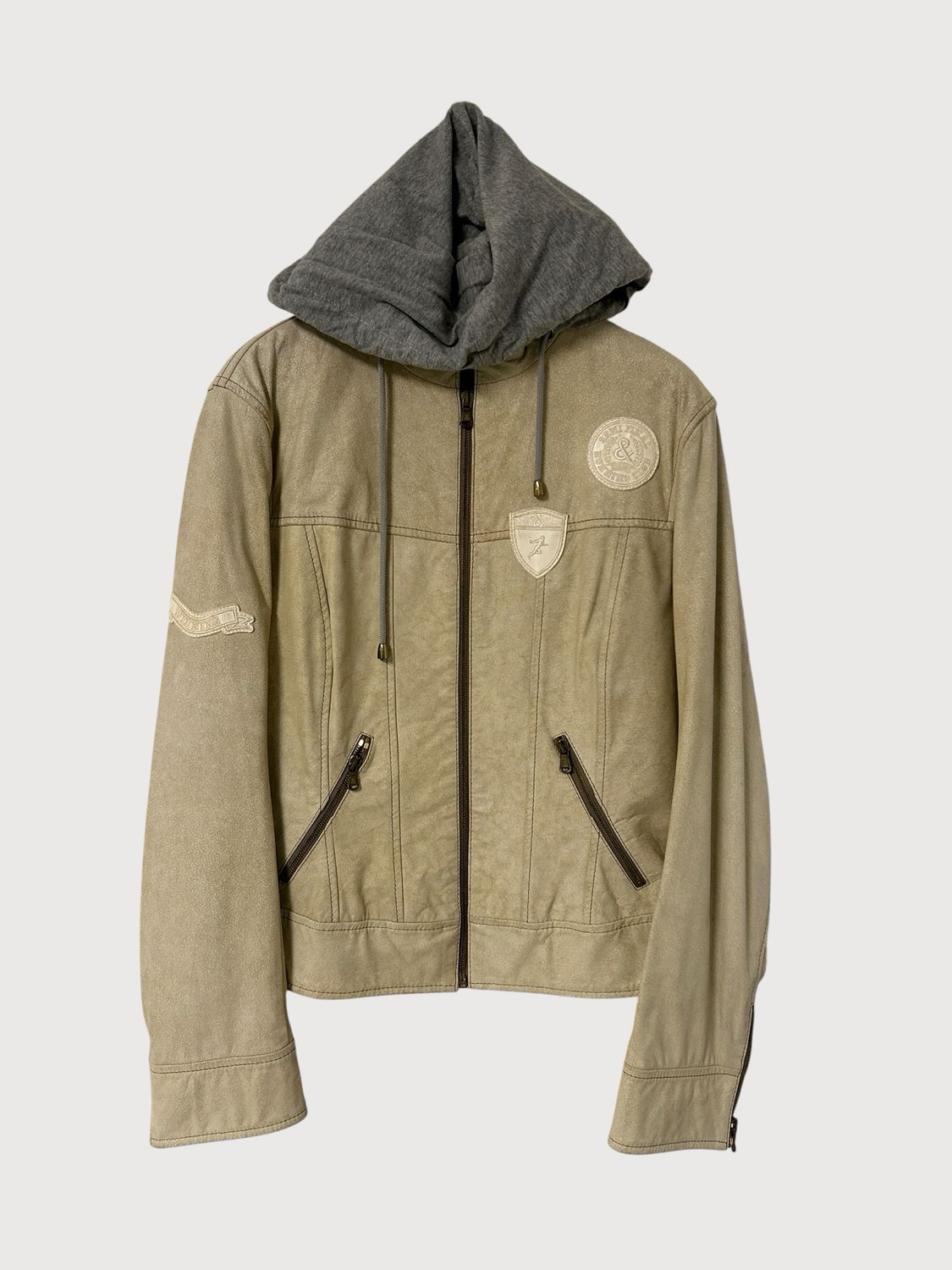 Dolce &amp; Gabbana 2002 Running Club Hooded Leather Jacket