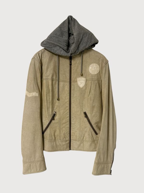 Dolce &amp; Gabbana 2002 Running Club Hooded Leather Jacket