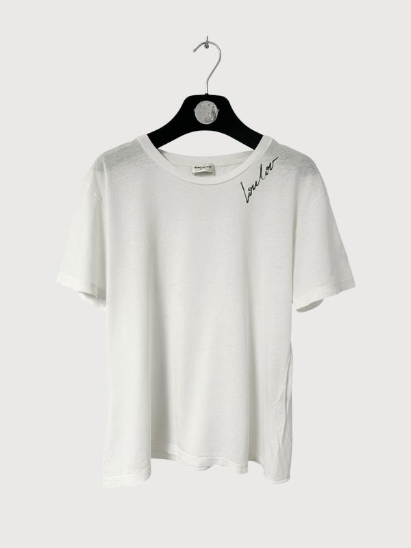 Saint Laurent Paris SS17 Loulou Script T-Shirt