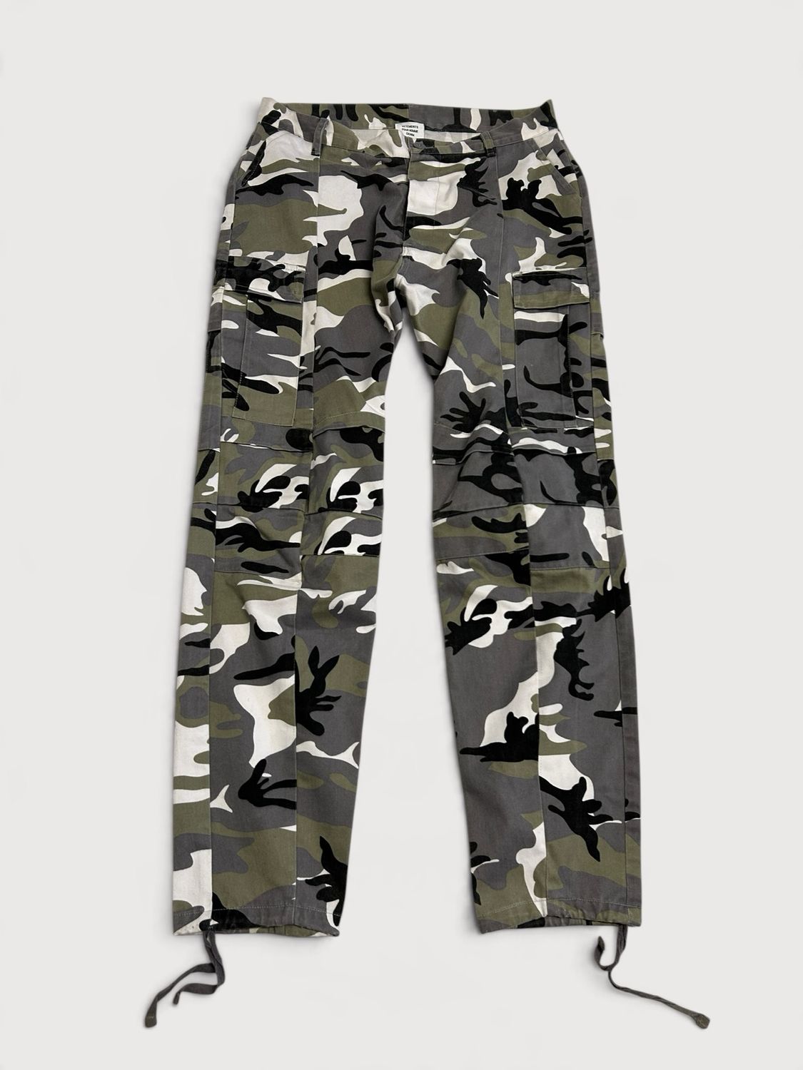 Vetements  FW16 Deconstructed Camo Cargo Pants