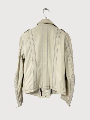 Gucci  SS08 Leather Biker Contrast Stitch Jacket