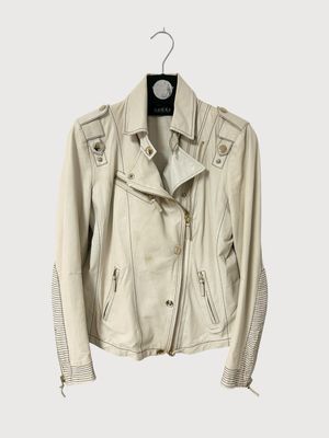 Gucci  SS08 Leather Biker Contrast Stitch Jacket