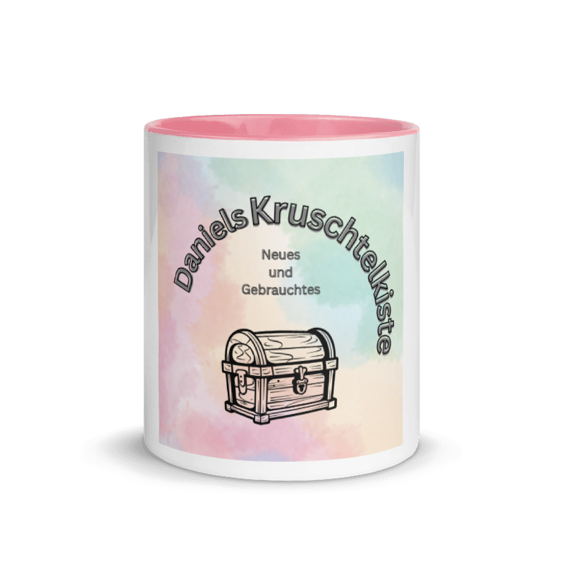 weiße Tasse bedruckbar mit gefärbter Innenseite 320ml