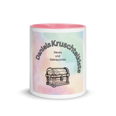 weiße Tasse bedruckbar mit gefärbter Innenseite 320ml