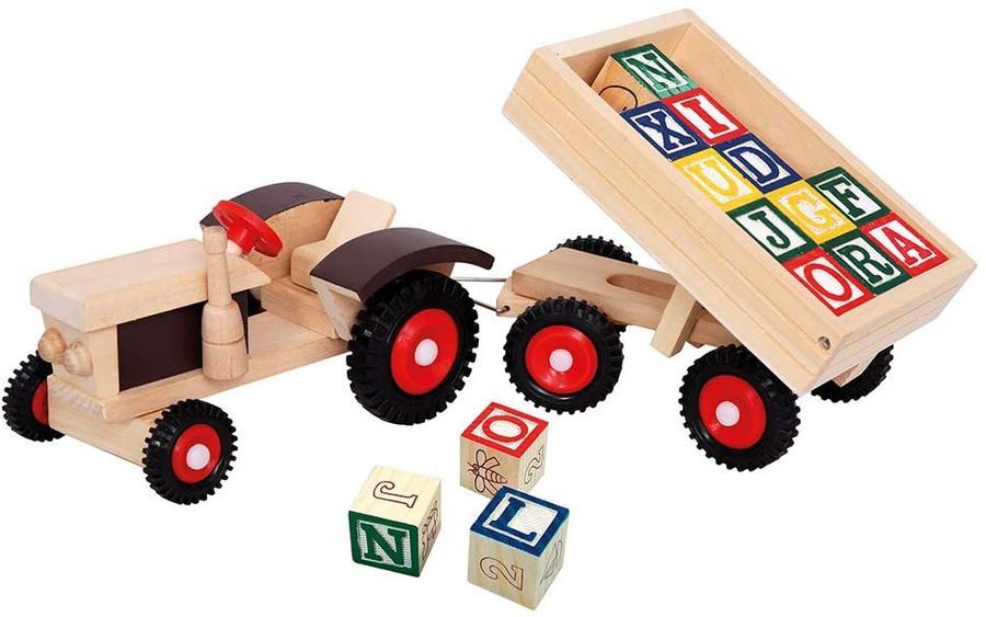 Bino &amp; Mertens &quot;Tracki Bobo&quot;  Traktor mit ABC- Anhänger