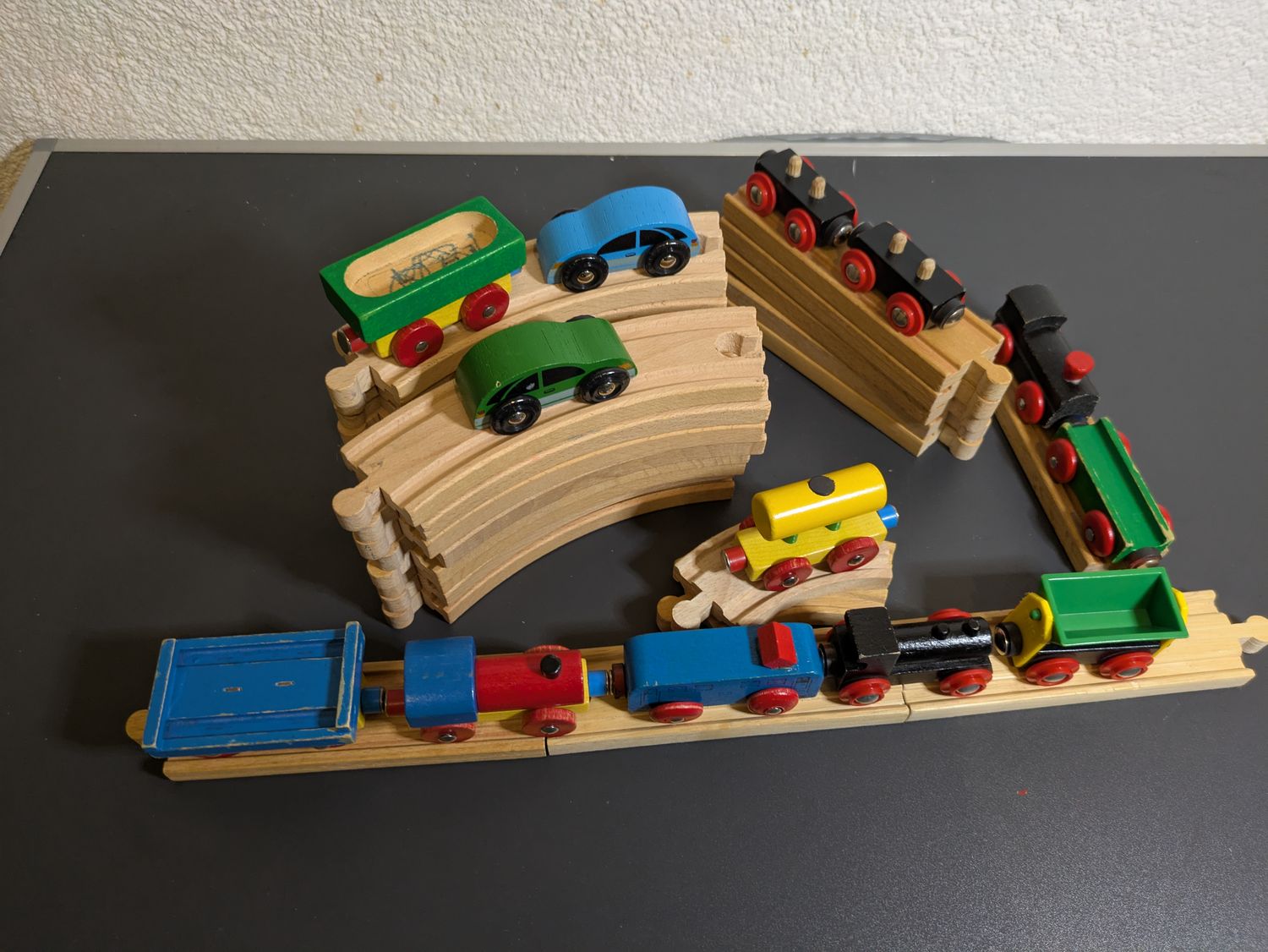 Holz Eisenbahn Konvolut Sammlung Vintage
