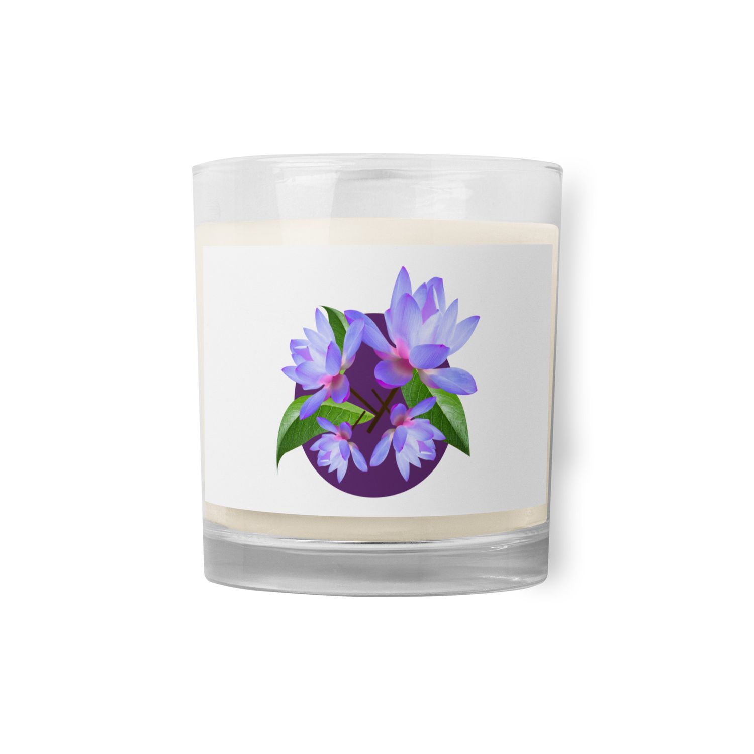 Glass jar soy wax candle