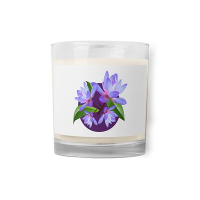 Glass jar soy wax candle