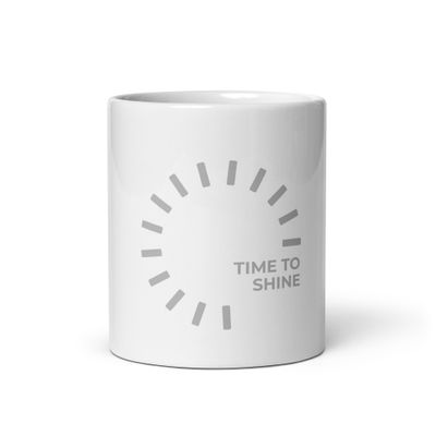 White glossy mug