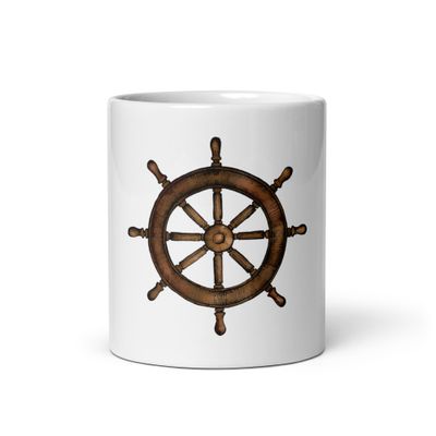 White glossy mug