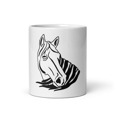 White glossy mug