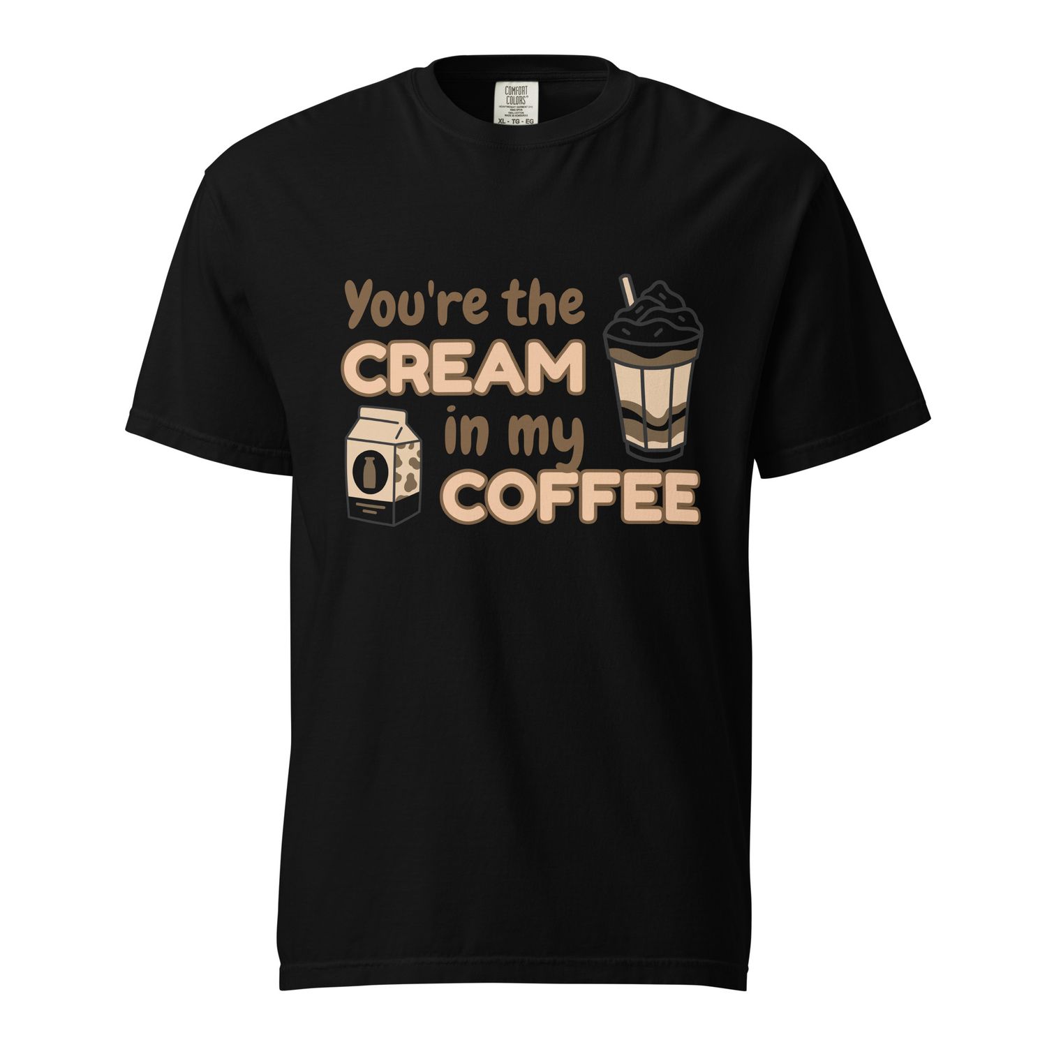 Coffee Unisex garment-dyed heavyweight t-shirt