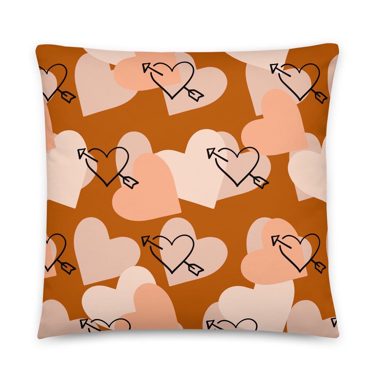 Brownish Heart Pillow