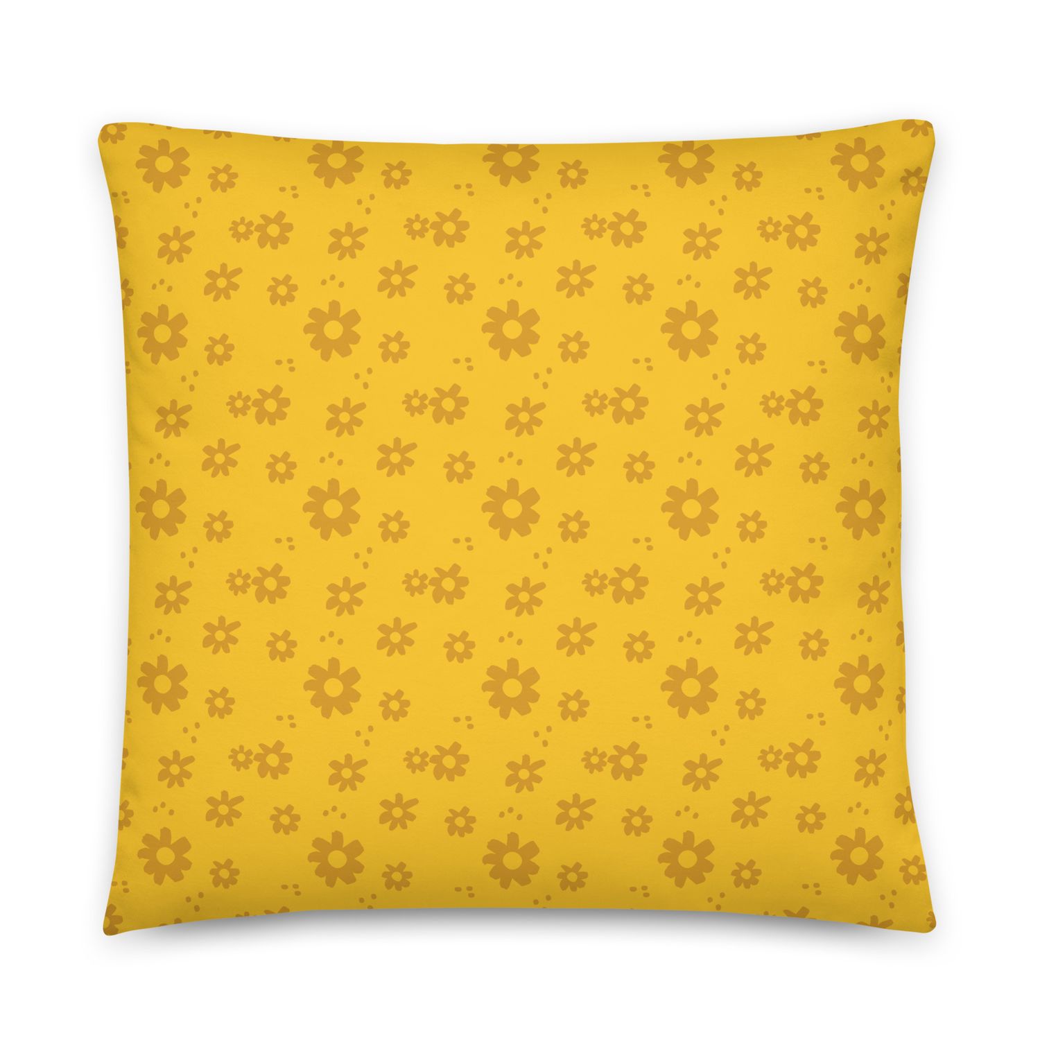 Yellow Floral Pillow