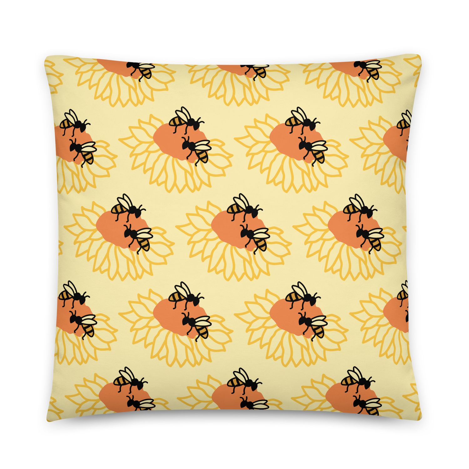 Blooming Bees Basic Pillow