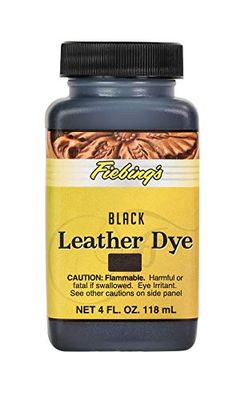 Fiebing&#39;s Leather Dye - Alcohol Based Permanent Leather Dye - 4 oz - Black