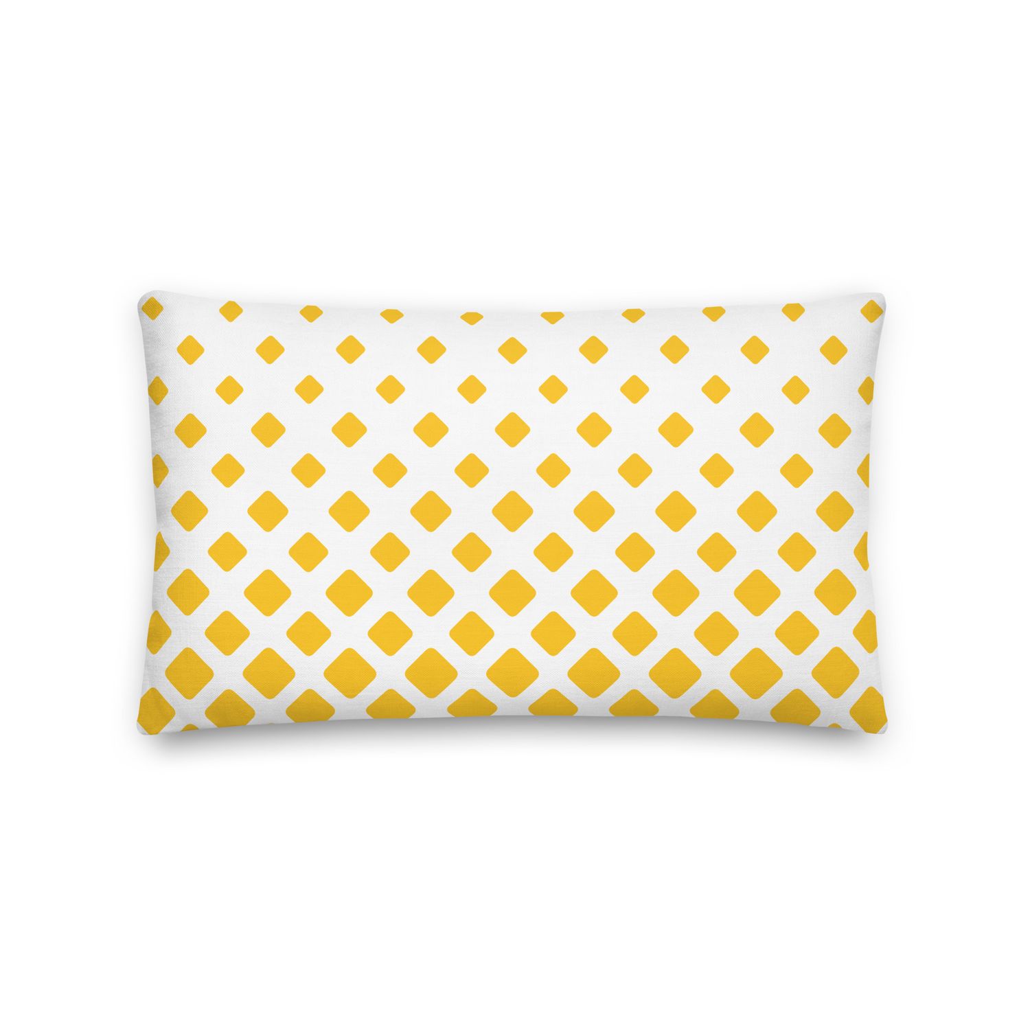 Abstract Yellow/White Premium Pillow