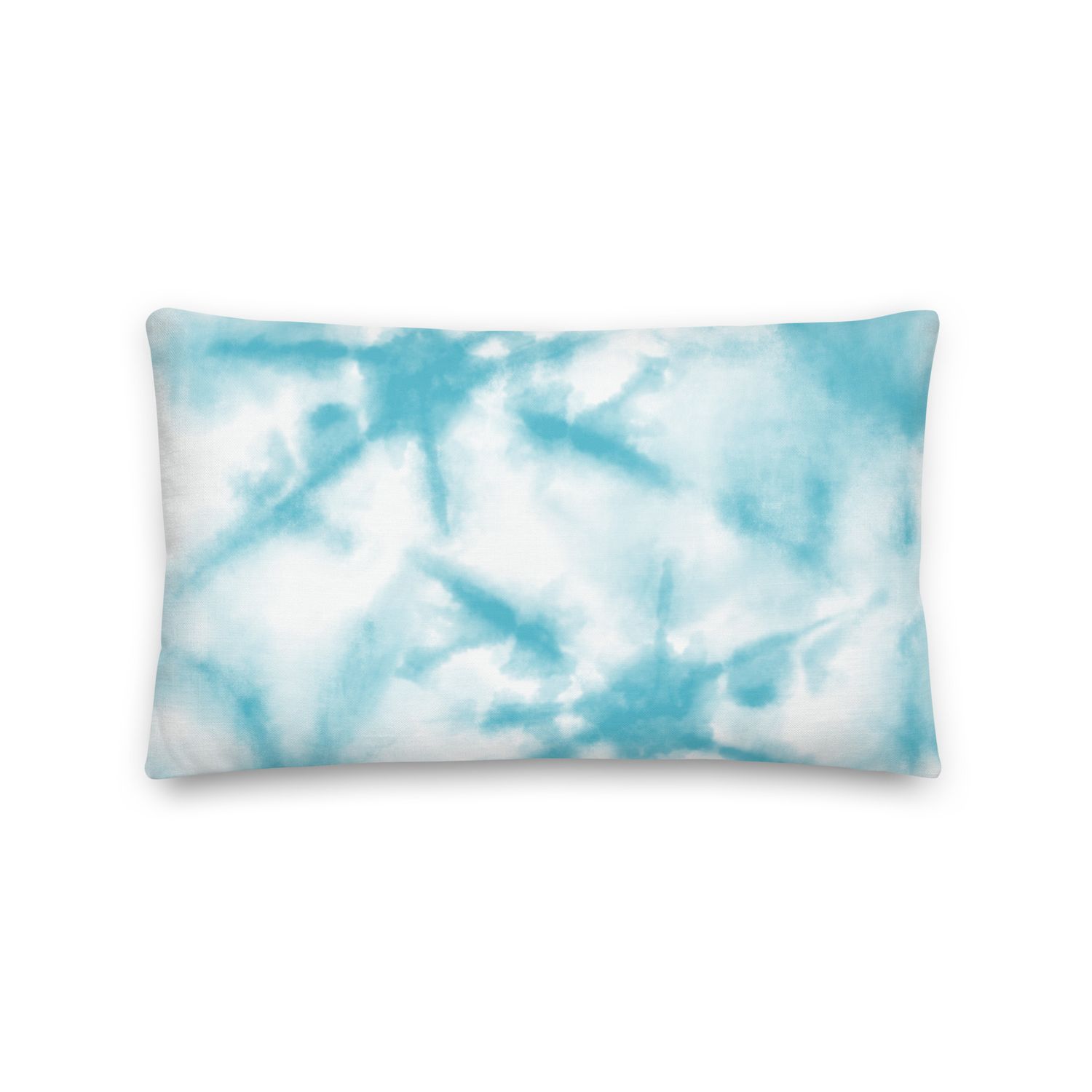 Light Blue Tie Dye Premium Pillow